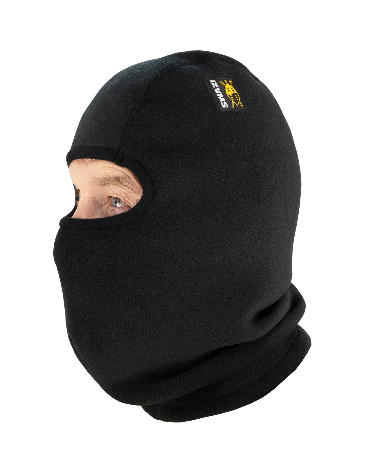 Swazi fleece balaclava providing warmth and camouflage for hunters.
