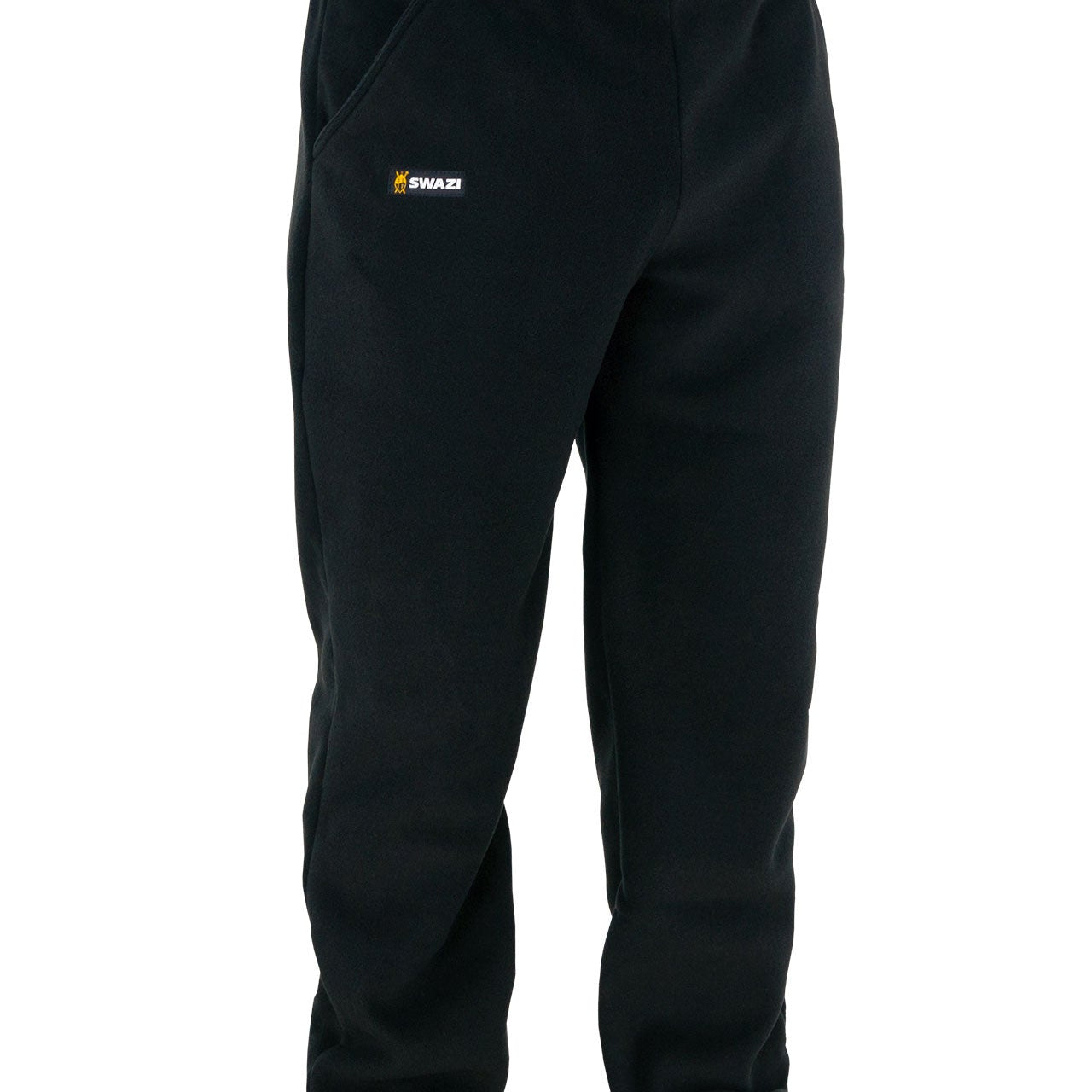 Swazi Bush Pants men’s fleece trousers for hunting and outdoors, featuring 280gsm polar fleece, elastic cuffs, and belt for comfort and warmth in the bush.