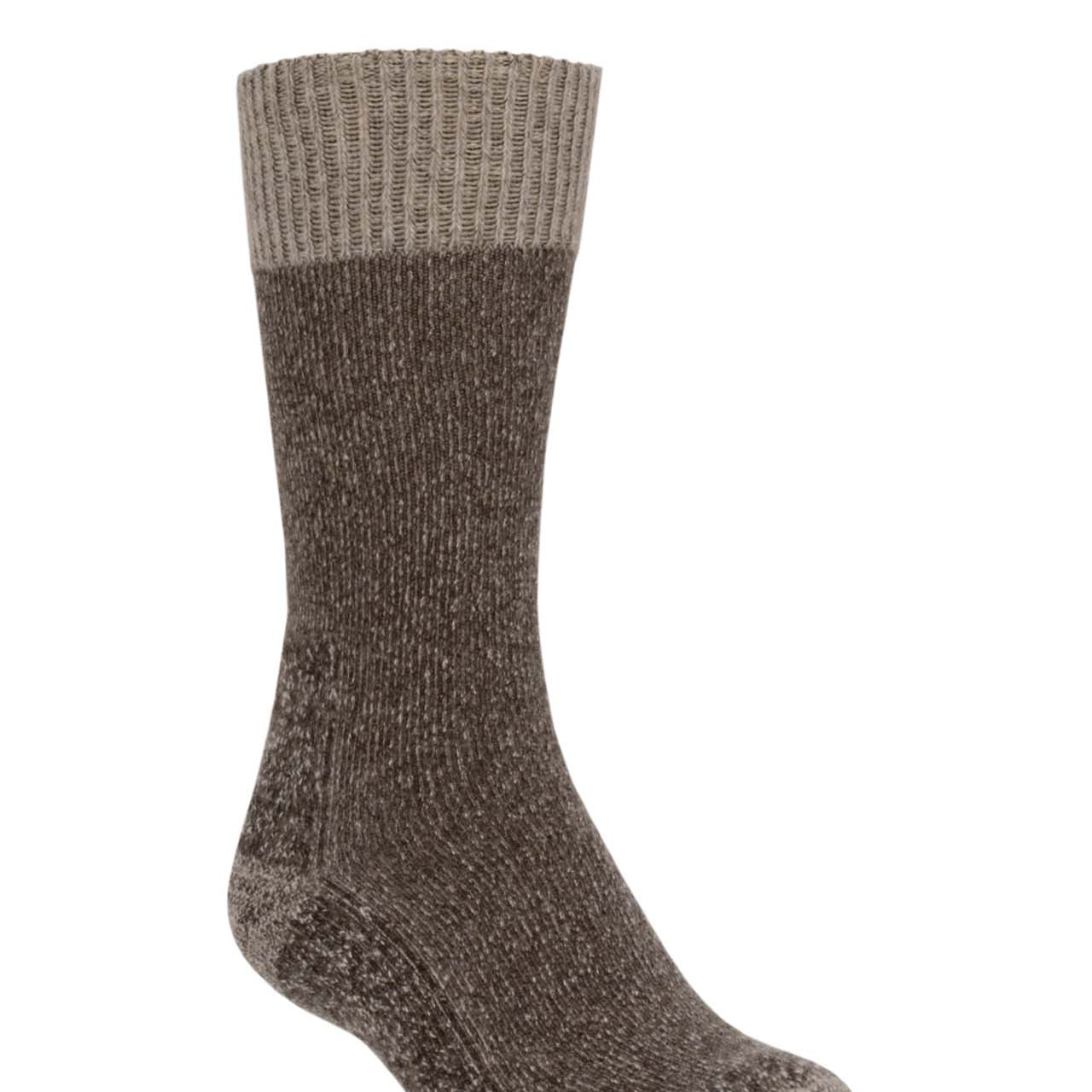 The Cabin Socks blend possum and merino wool with ribbed cuffs and cushioned soles for warmth and comfort.