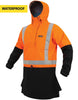 Swazi Karona high-visibility anorak with retro-reflective tape, structured hood, and waterproof fabric for tough conditions