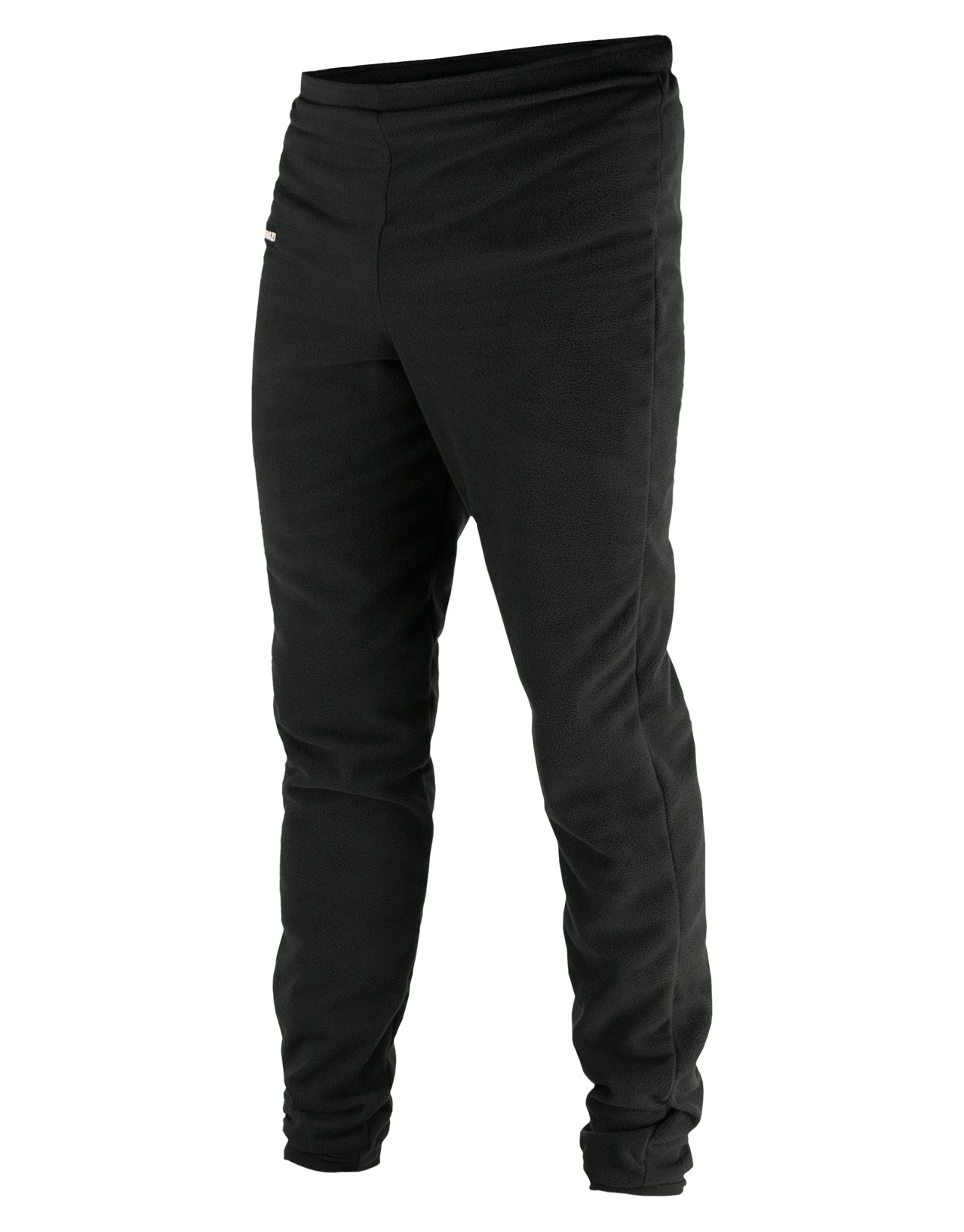 Lightweight fleece trousers with elasticated cuffs, made for warmth and comfort; packs down small for easy travel or camping.