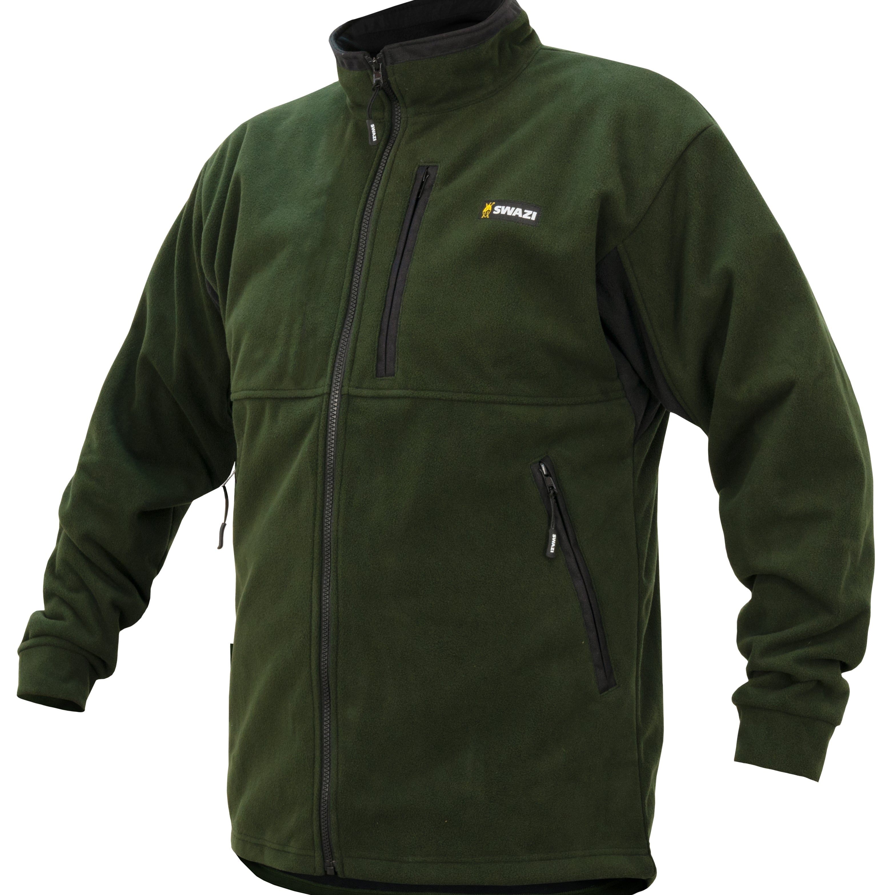 Swazi Molesworth men's fleece jacket is windproof and breathable, with a high collar, deep pockets, and clean cut for both outdoor work and casual events.