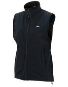 Swazi Sable women’s vest with windproof fabric, handwarmer pockets, and a high shaped collar for warmth and style