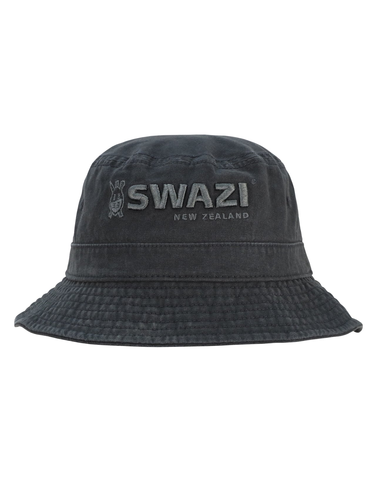Swazi Bucket Hat sun hat in durable cotton with embroidered logo, cushioned sweatband, and ventilation eyelets, for classic sun protection