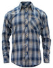 The Swazi Grafter long sleeve shirt with buttoned collar and pocket, ideal for work and casual wear
