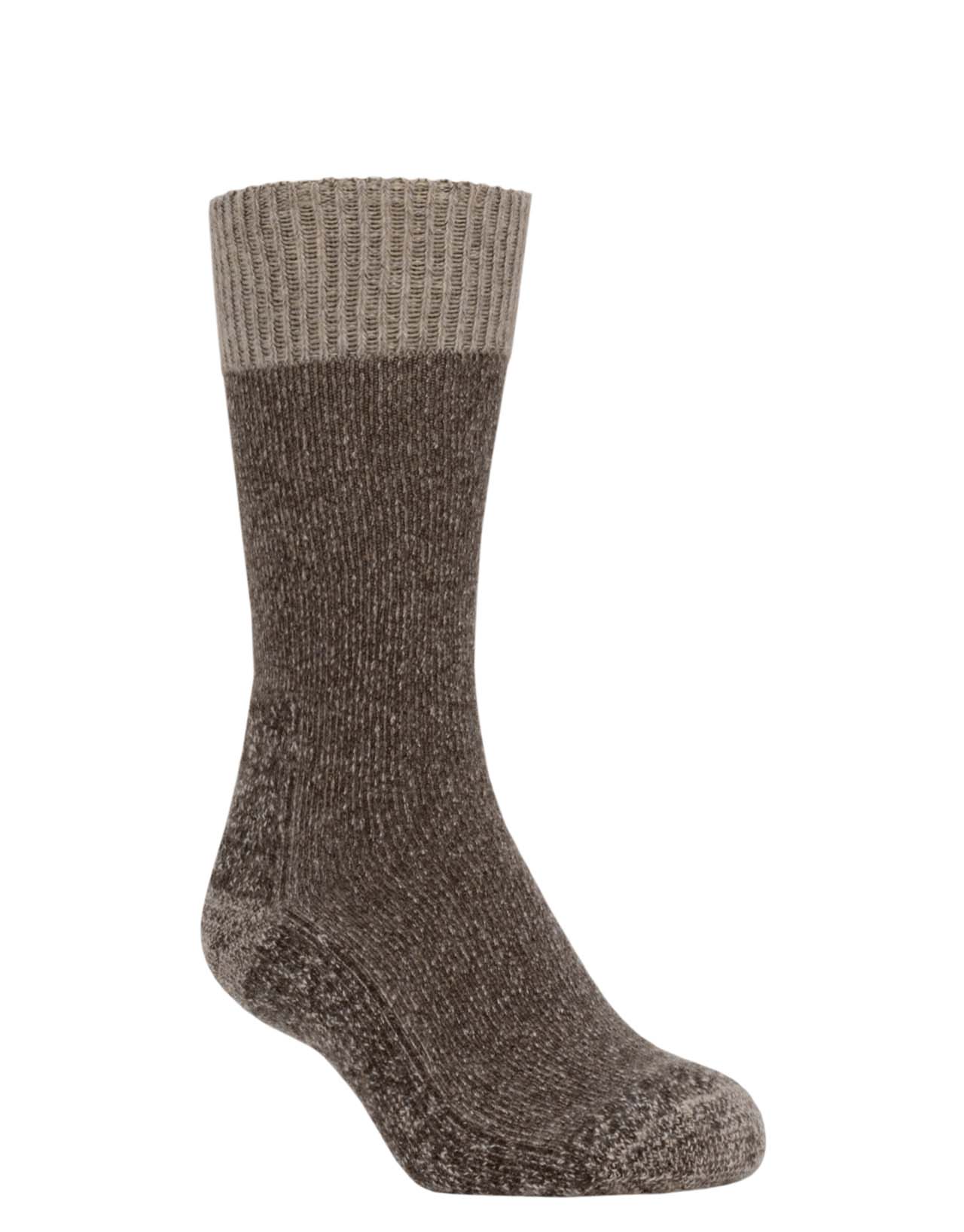 The Cabin Socks blend possum and merino wool with ribbed cuffs and cushioned soles for warmth and comfort.
