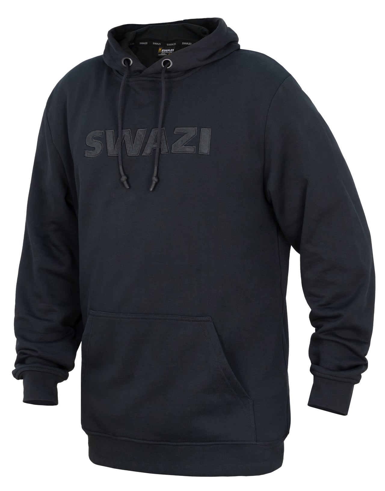 Swazi Legend lightweight hoodie with kangaroo pocket, adjustable hood, and embroidered Swazi logo
