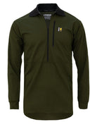 The Swazi Climb-Max long sleeve polo shirt with chest pocket and black collar for sun protection
