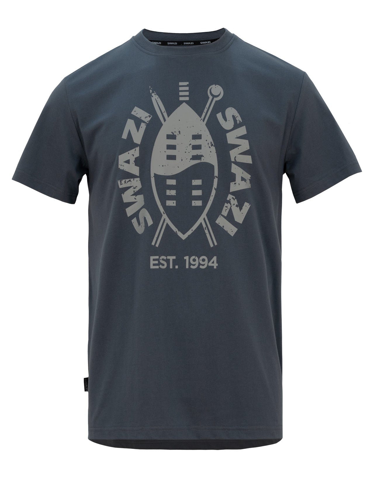 Swazi Clan tee lightweight t-shirt with a relaxed fit, featuring Swazi’s classic shield logo.
