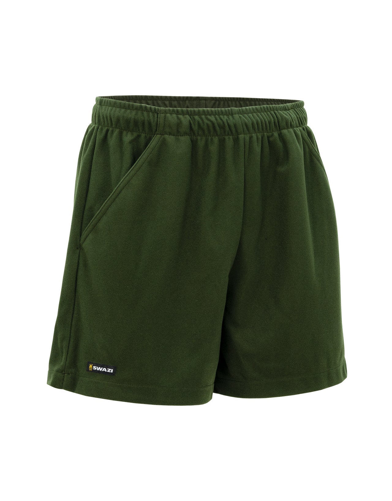 Swazi Trojans men's shorts, durable and quick-drying with adjustable drawstring.
