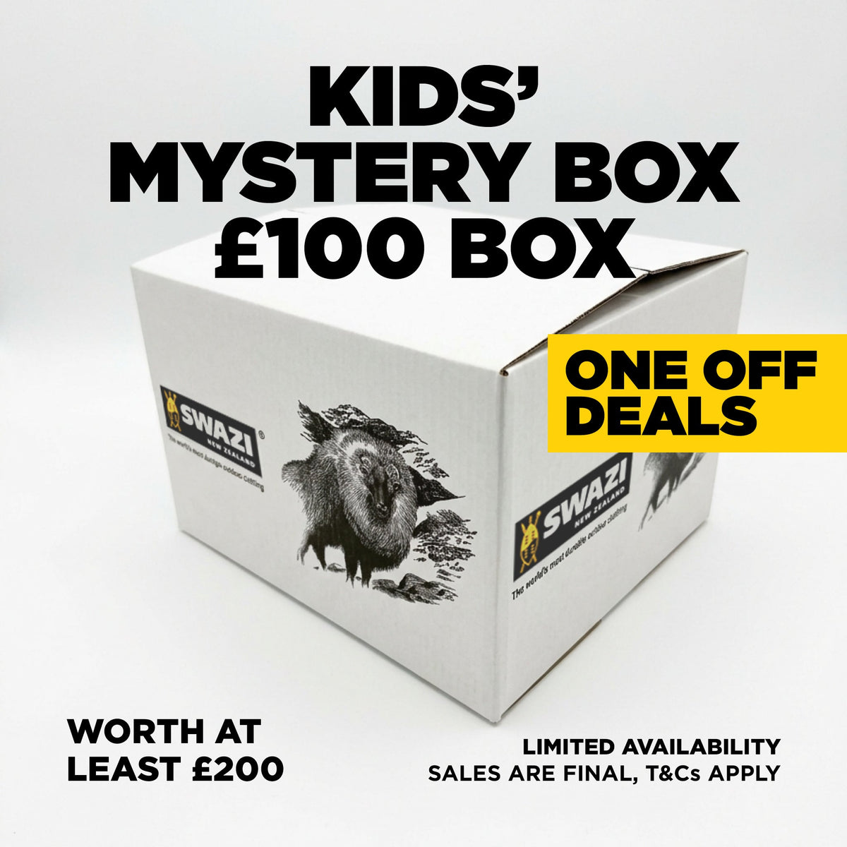 Swazi Kids' Mystery Box - 4 items for £100 - swazi.com