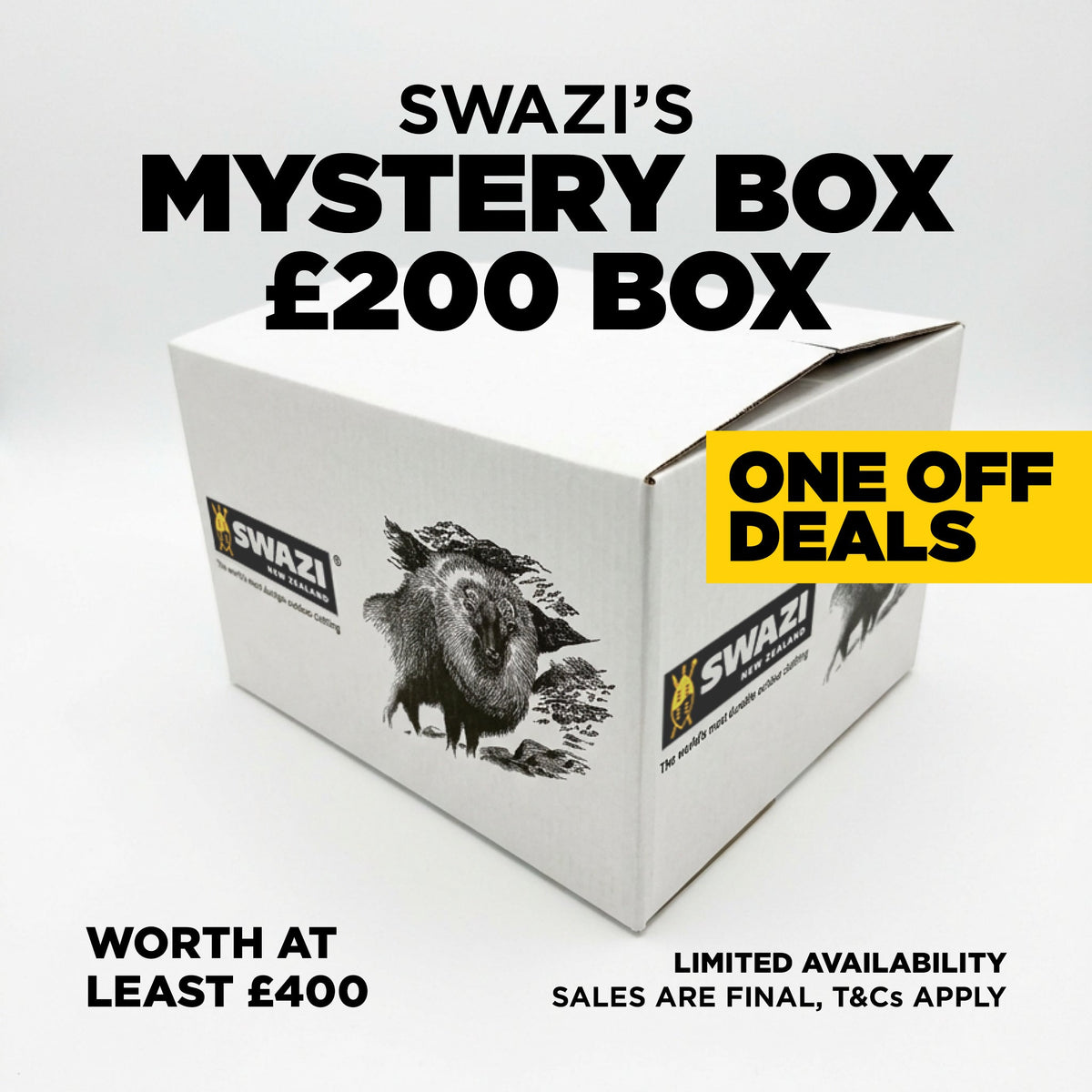 Swazi Mystery Box - 5 Items for £200! - swazi.com