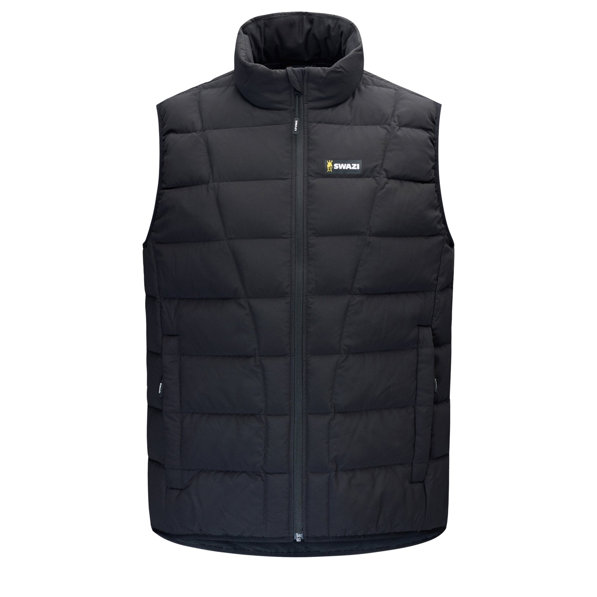 sleeveless mens black bubble vest